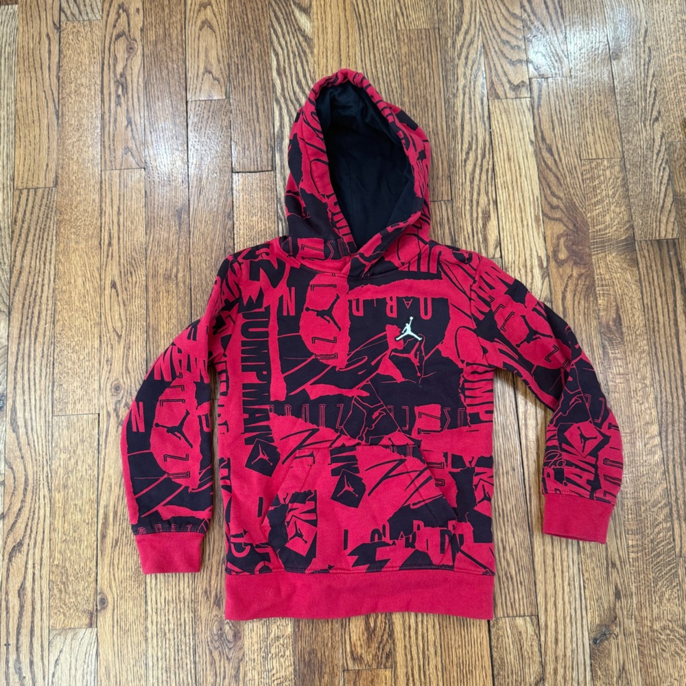 Jordan Red Boys Graphic Hoodie - Size 6